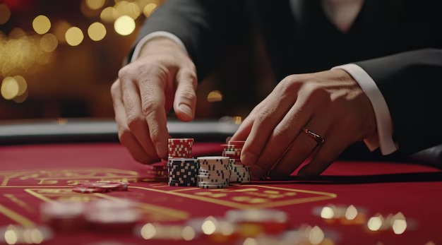 Live dealer studio with multiple camera angles and professional blackjack table